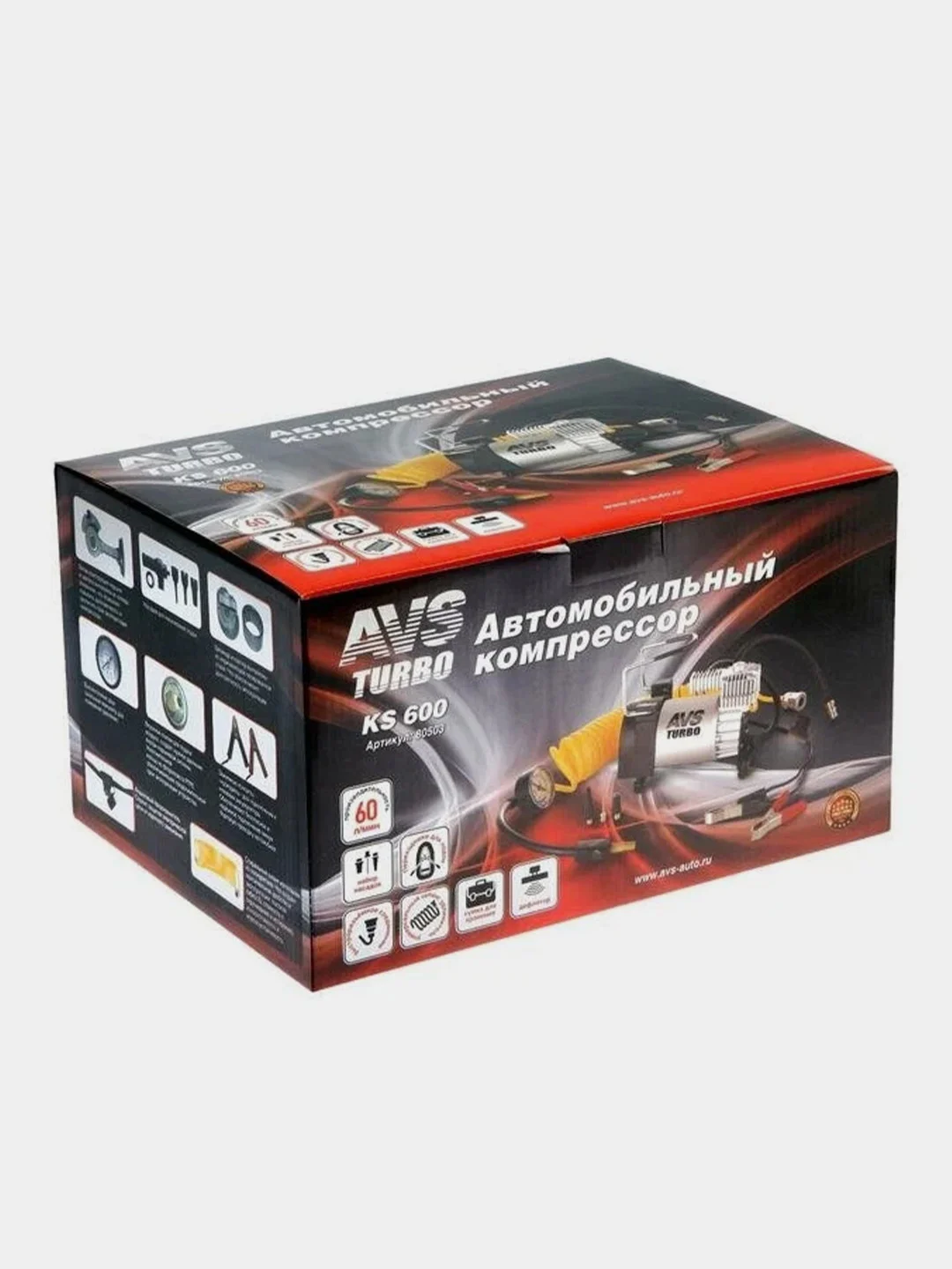 Компрессор автомобильный Turbo AVS KS600