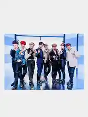 Синий конверт подарочный с фото открыткой, k-pop Stray kids, BTS
