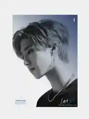 Голубой конверт подарочный с фото открыткой, k-pop Stray kids, BTS