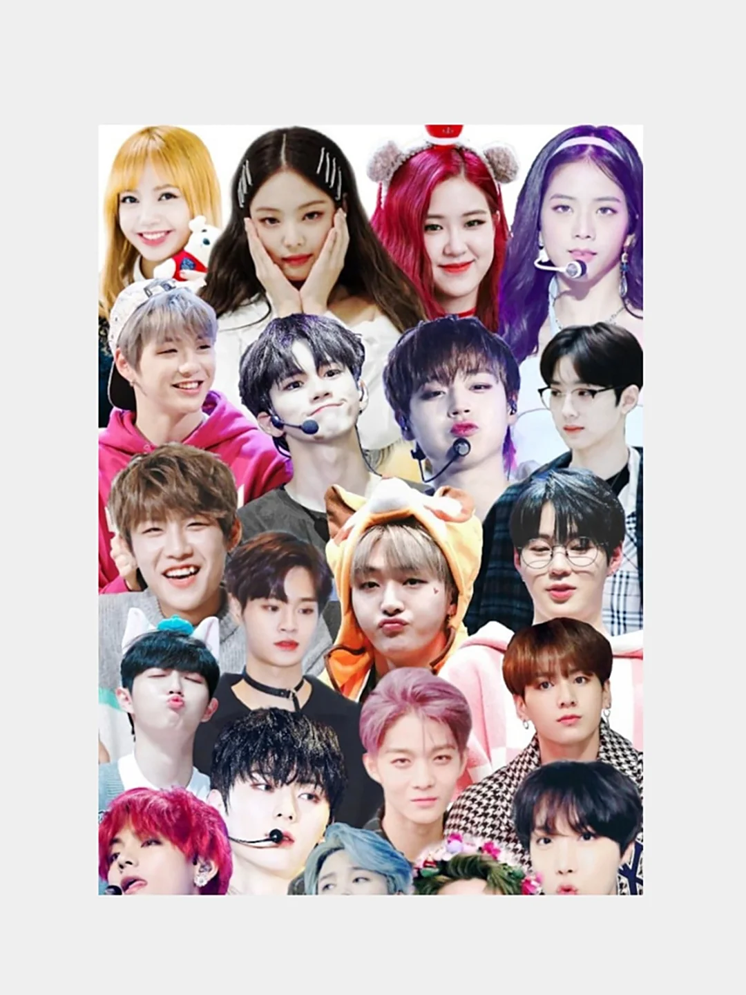 Лавандовый конверт подарочный с фото открыткой, k-pop Stray kids, BTS