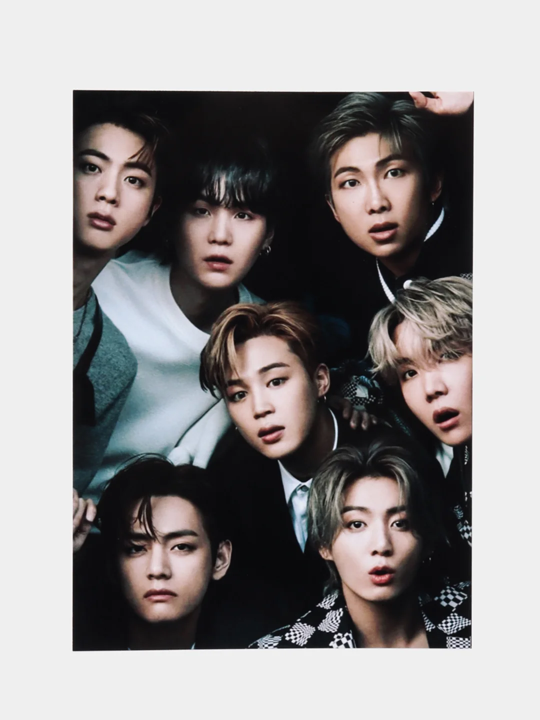 Угольный конверт подарочный с фото открыткой, k-pop Stray kids, BTS