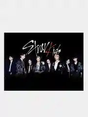 Черный конверт подарочный с фото открыткой, k-pop Stray kids, BTS