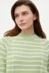 Джемпер женский Finn Flare трикотажный базовый свободный в полоску