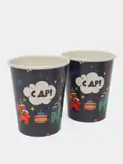 Индиго бумажная посуда "Амонг Ас", тарелка, стакан, по 6 штук