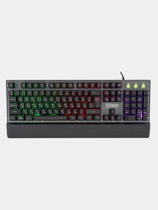 Игровая клавиатура Harper Gaming GKB-30, с подсветкой, проводная, мембранная, черная