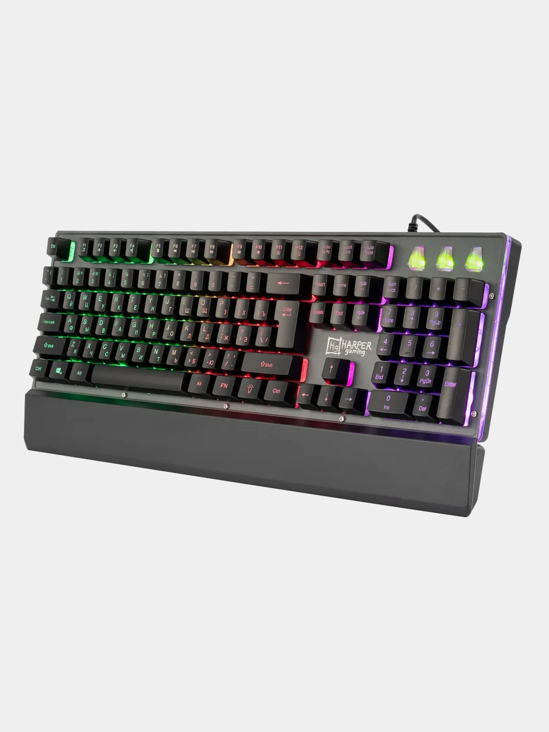 Игровая клавиатура Harper Gaming GKB-30, с подсветкой, проводная, мембранная, черная