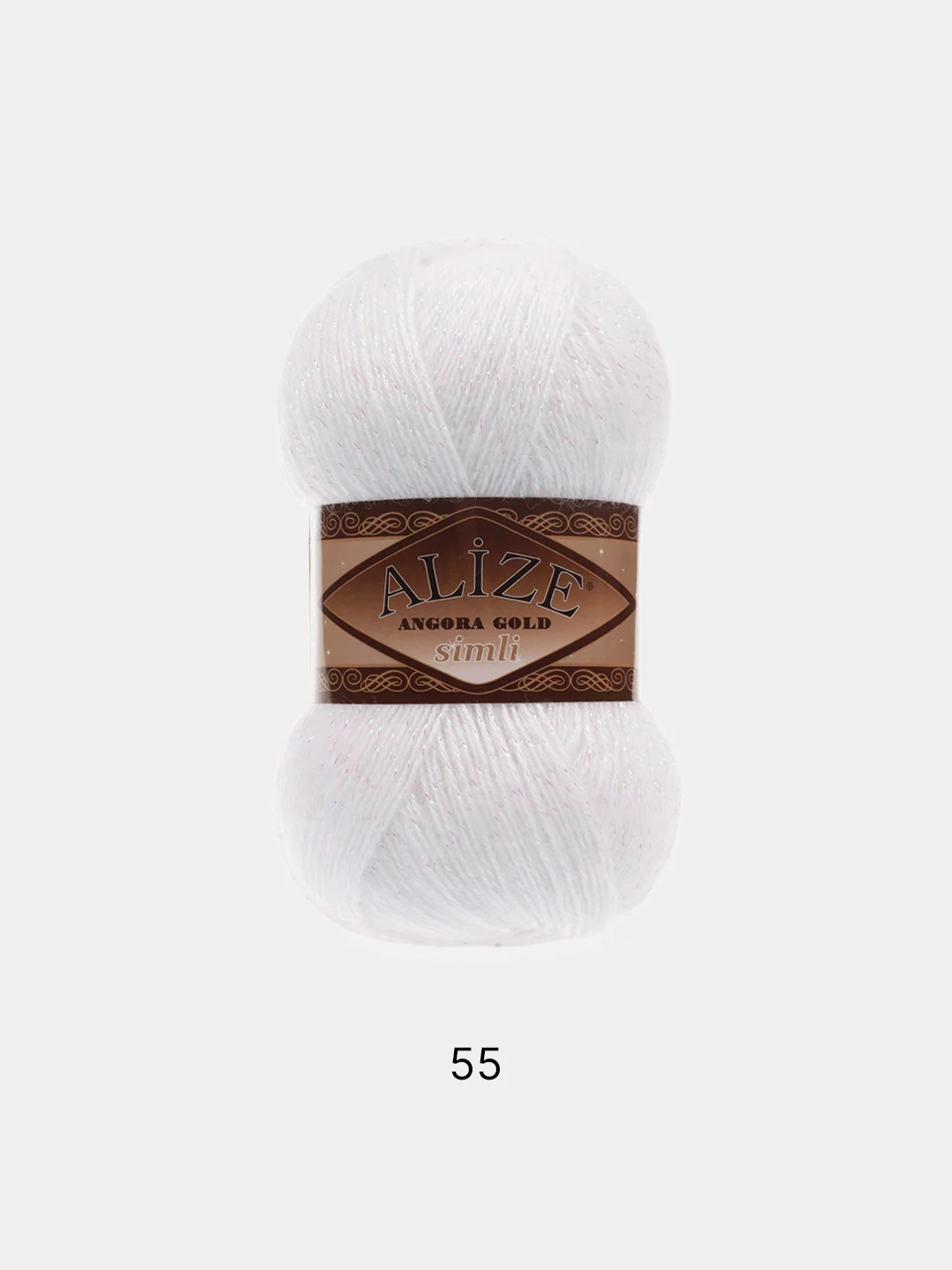 Пряжа Alize Angora Gold Simli  5штук/ 1штука, 75%Акрил 20%Шерсть 5% Металлик,  100г 550м