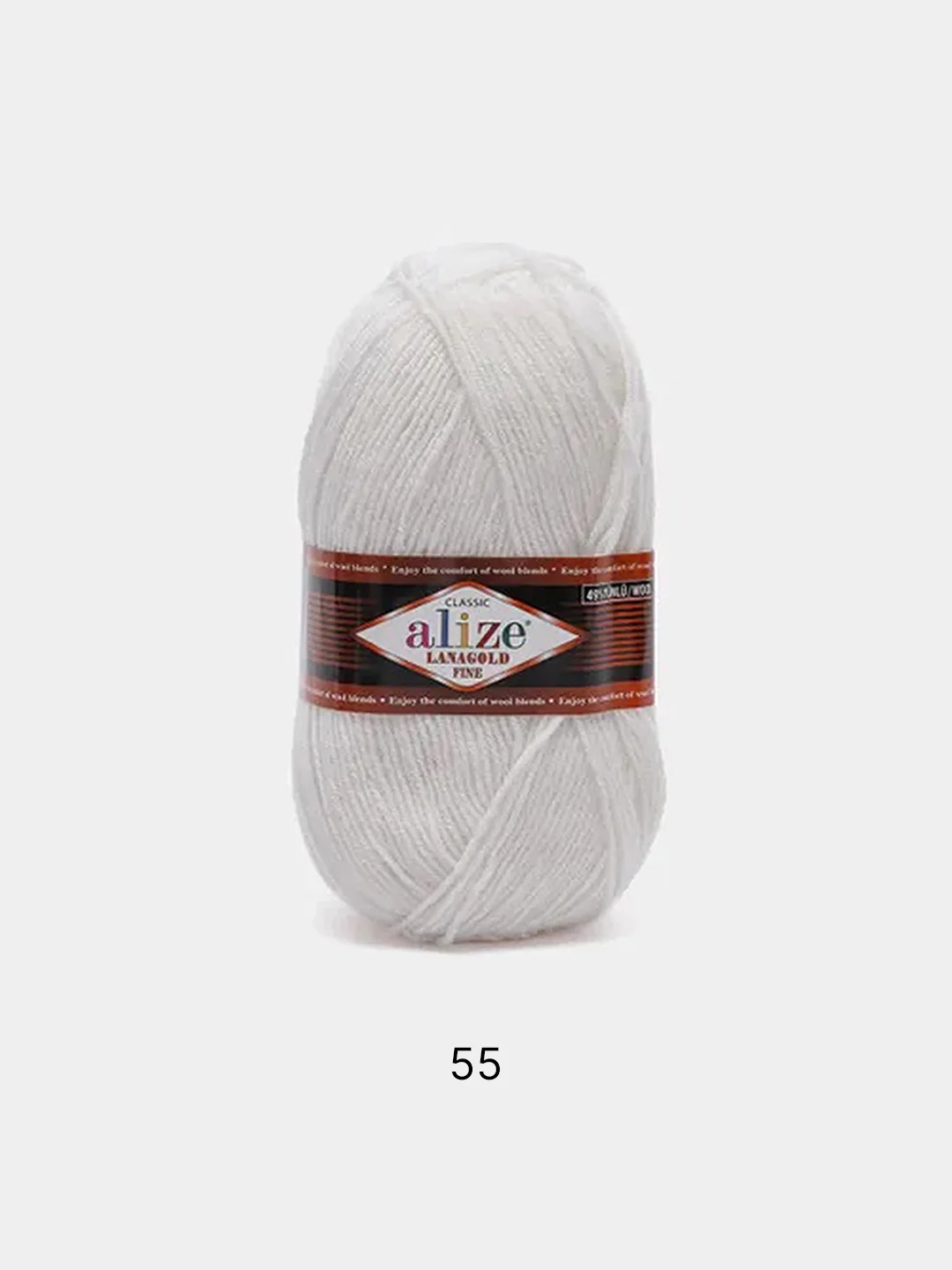 Пряжа Alize Lanagold Fine 51% Акрил, 49% Шерсть, 100 г, 390 м