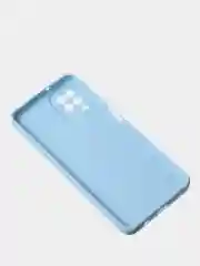 Голубой чехол для Samsung A12 / Samsung M12 матовый с дополнительной защитой камеры