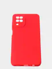 Красный чехол для Samsung A12 / Samsung M12 матовый с дополнительной защитой камеры