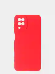 Красный чехол для Samsung A12 / Samsung M12 матовый с дополнительной защитой камеры