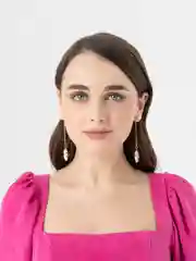 Серьги длинные с пером
