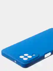 Синий чехол для Samsung A12 / Samsung M12 матовый с дополнительной защитой камеры