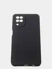 Черный чехол для Samsung A12 / Samsung M12 матовый с дополнительной защитой камеры