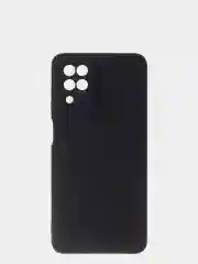 Черный чехол для Samsung A12 / Samsung M12 матовый с дополнительной защитой камеры