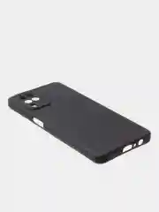 Черный чехол для Samsung A12 / Samsung M12 матовый с дополнительной защитой камеры