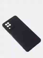 Черный чехол для Samsung A12 / Samsung M12 матовый с дополнительной защитой камеры