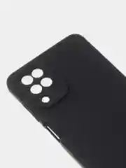 Черный чехол для Samsung A12 / Samsung M12 матовый с дополнительной защитой камеры