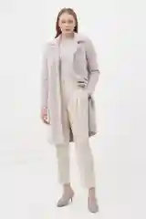 Пальто женское Finn Flare трикотажное прямое на кнопках до колена