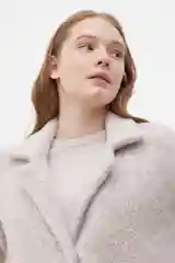 Пальто женское Finn Flare трикотажное прямое на кнопках до колена