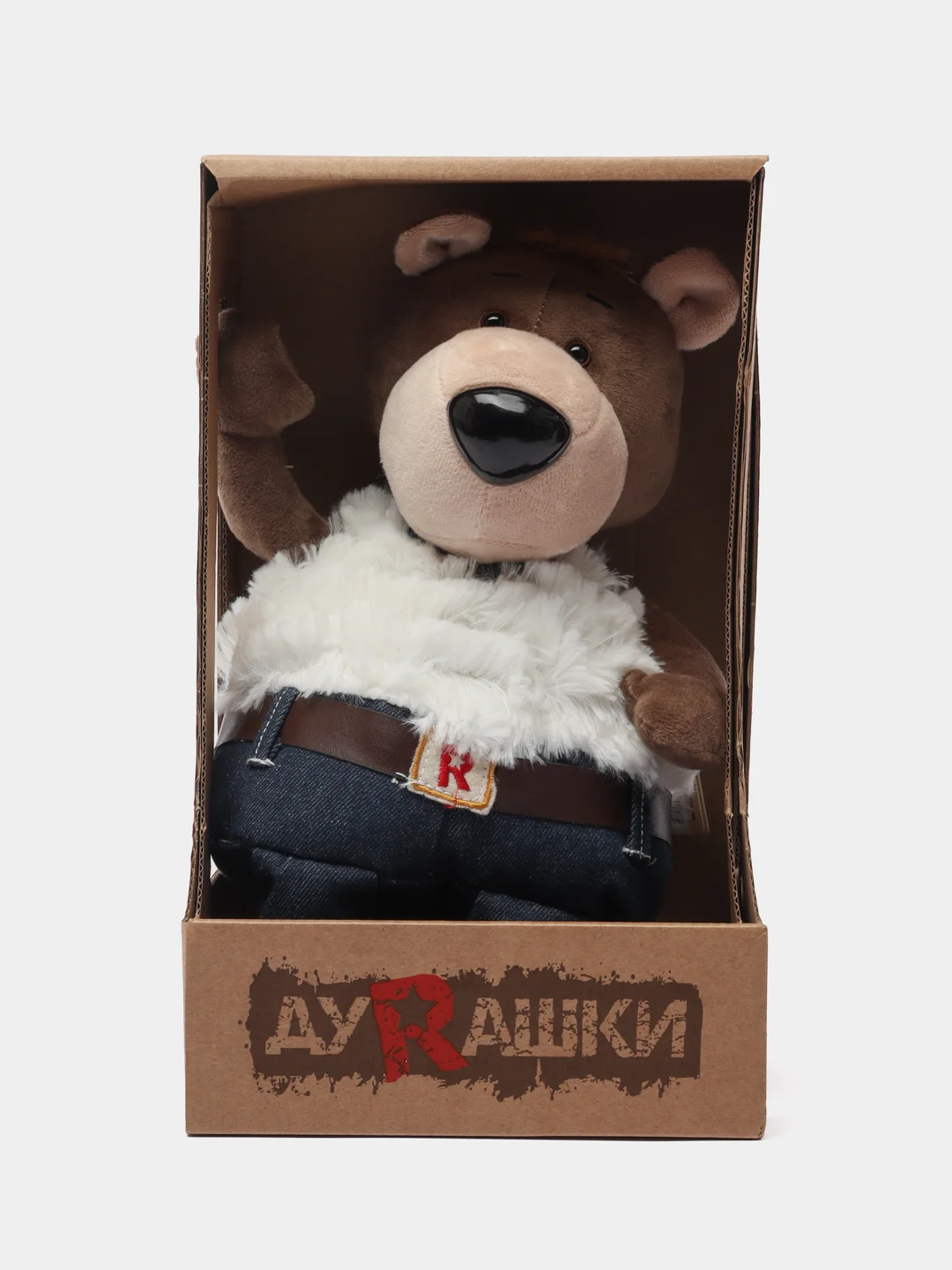 Мягкая игрушка Медведь в Джинсах, ДуRашки, 26 см, в коробке