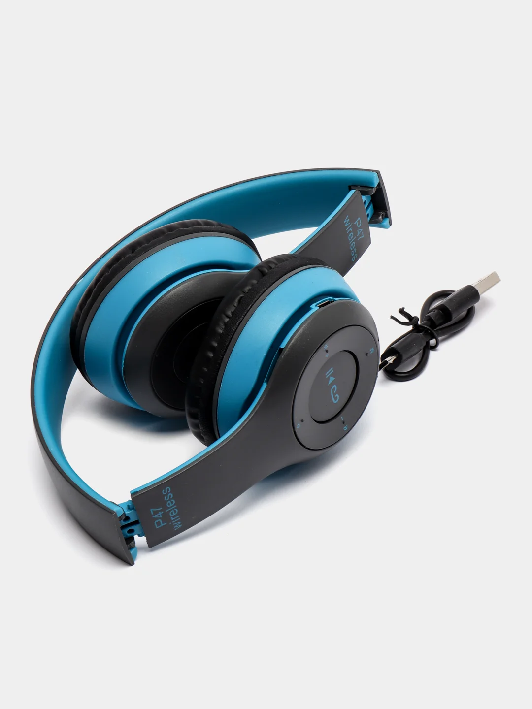 Синий наушники беспроводные P47 Bluetooth 5.0