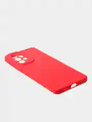 Красный чехол для Samsung A53 матовый с дополнительной защитой камеры