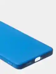 Синий чехол для Samsung A53 матовый с дополнительной защитой камеры