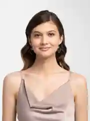 Бирюзовый серьги женские, бижутерия, "Ромб"