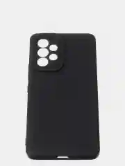 Черный чехол для Samsung A53 матовый с дополнительной защитой камеры