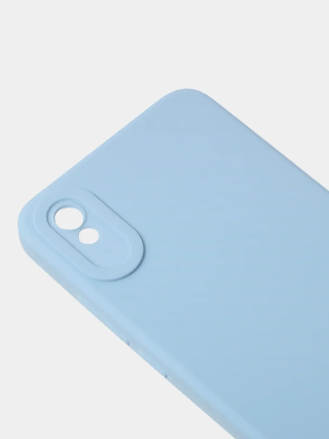 Голубой чехол для Redmi 9A матовый, с дополнительной защитой камеры
