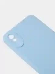 Голубой чехол для Redmi 9A матовый, с дополнительной защитой камеры