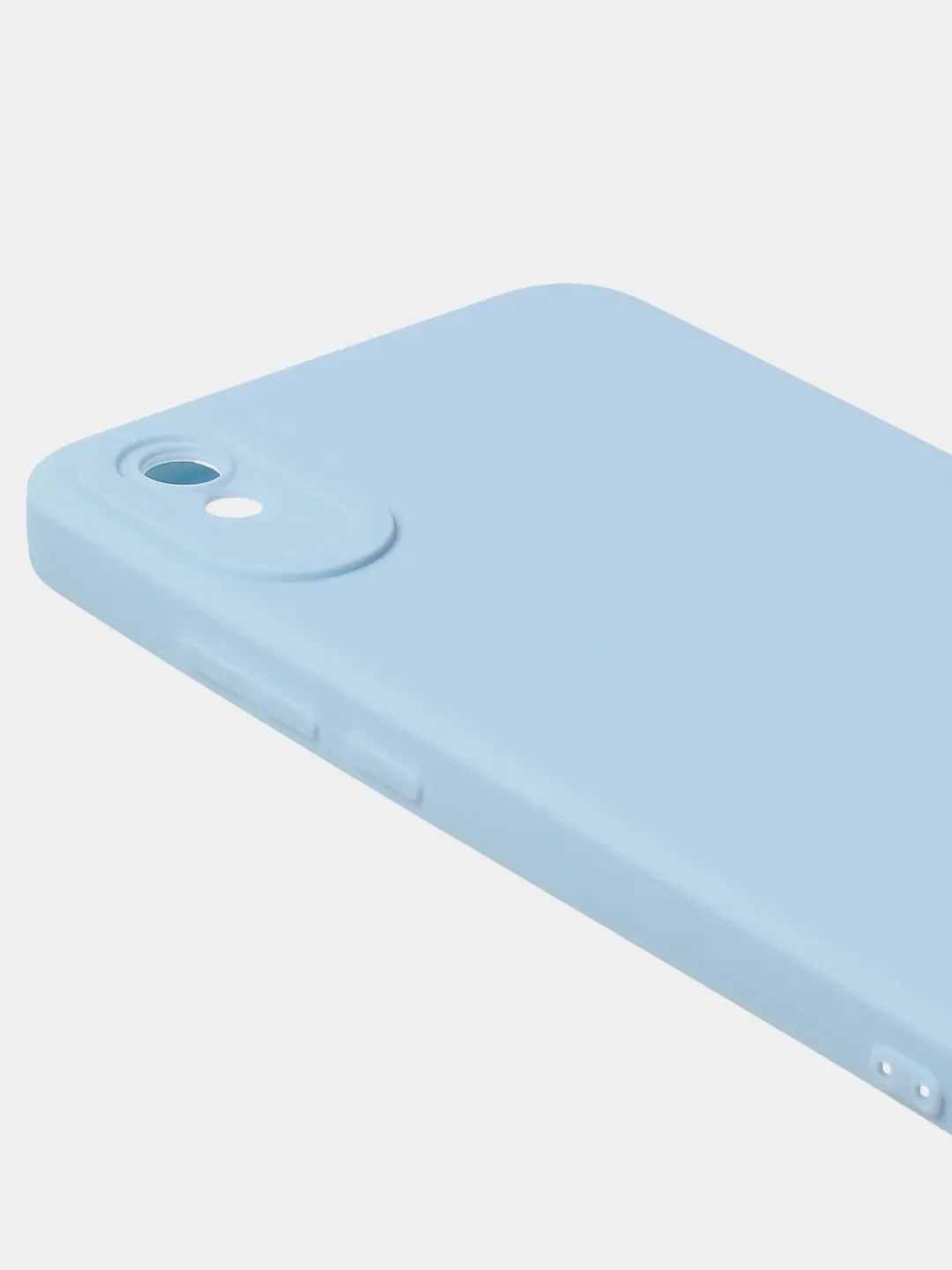 Голубой чехол для Redmi 9A матовый, с дополнительной защитой камеры