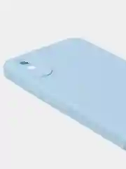 Голубой чехол для Redmi 9A матовый, с дополнительной защитой камеры