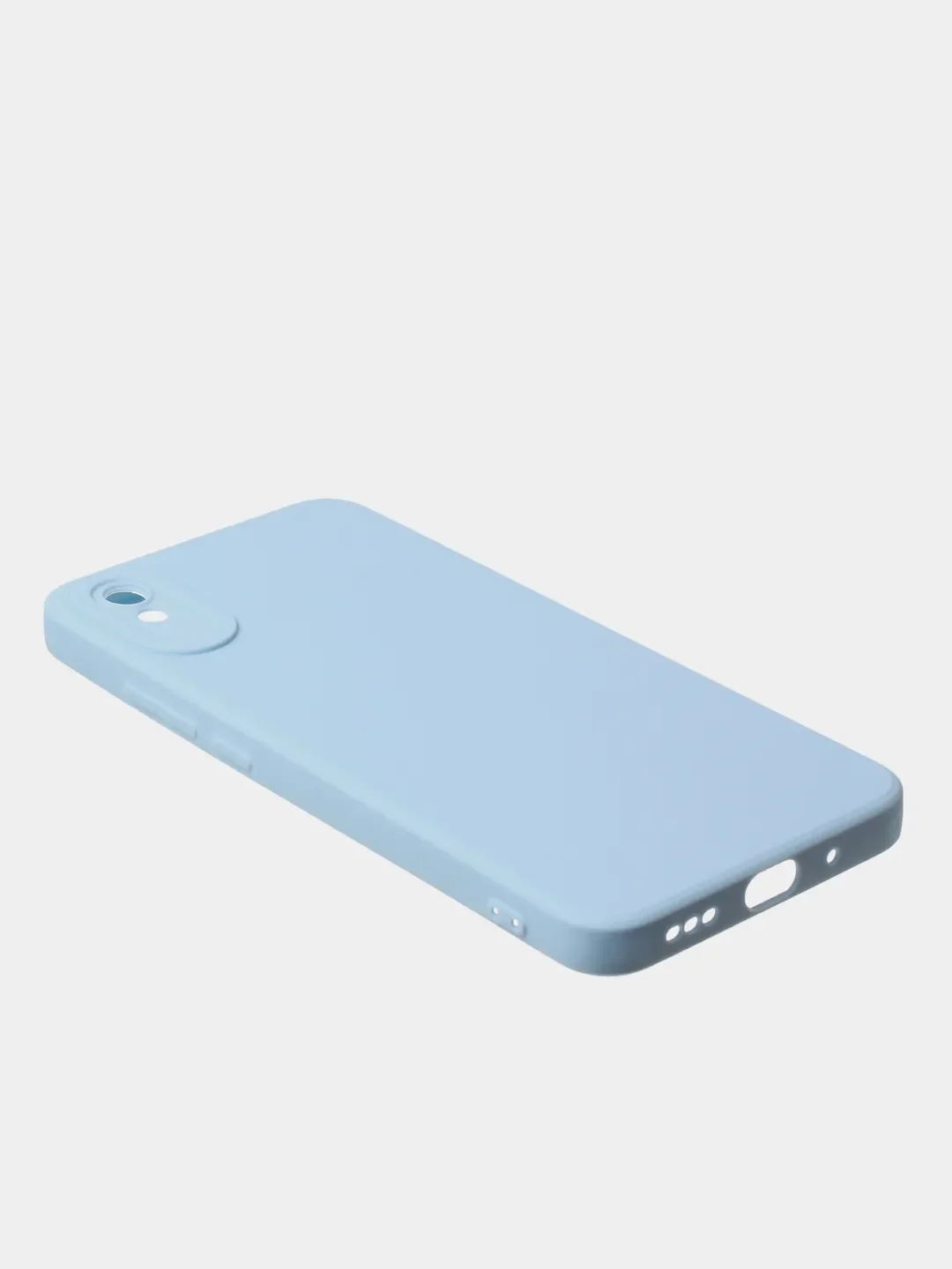 Голубой чехол для Redmi 9A матовый, с дополнительной защитой камеры