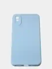 Голубой чехол для Redmi 9A матовый, с дополнительной защитой камеры