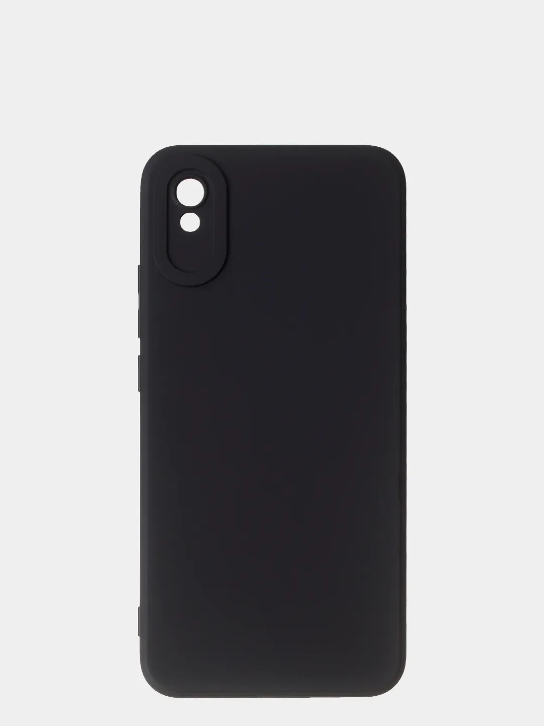 Черный чехол для Redmi 9A матовый, с дополнительной защитой камеры