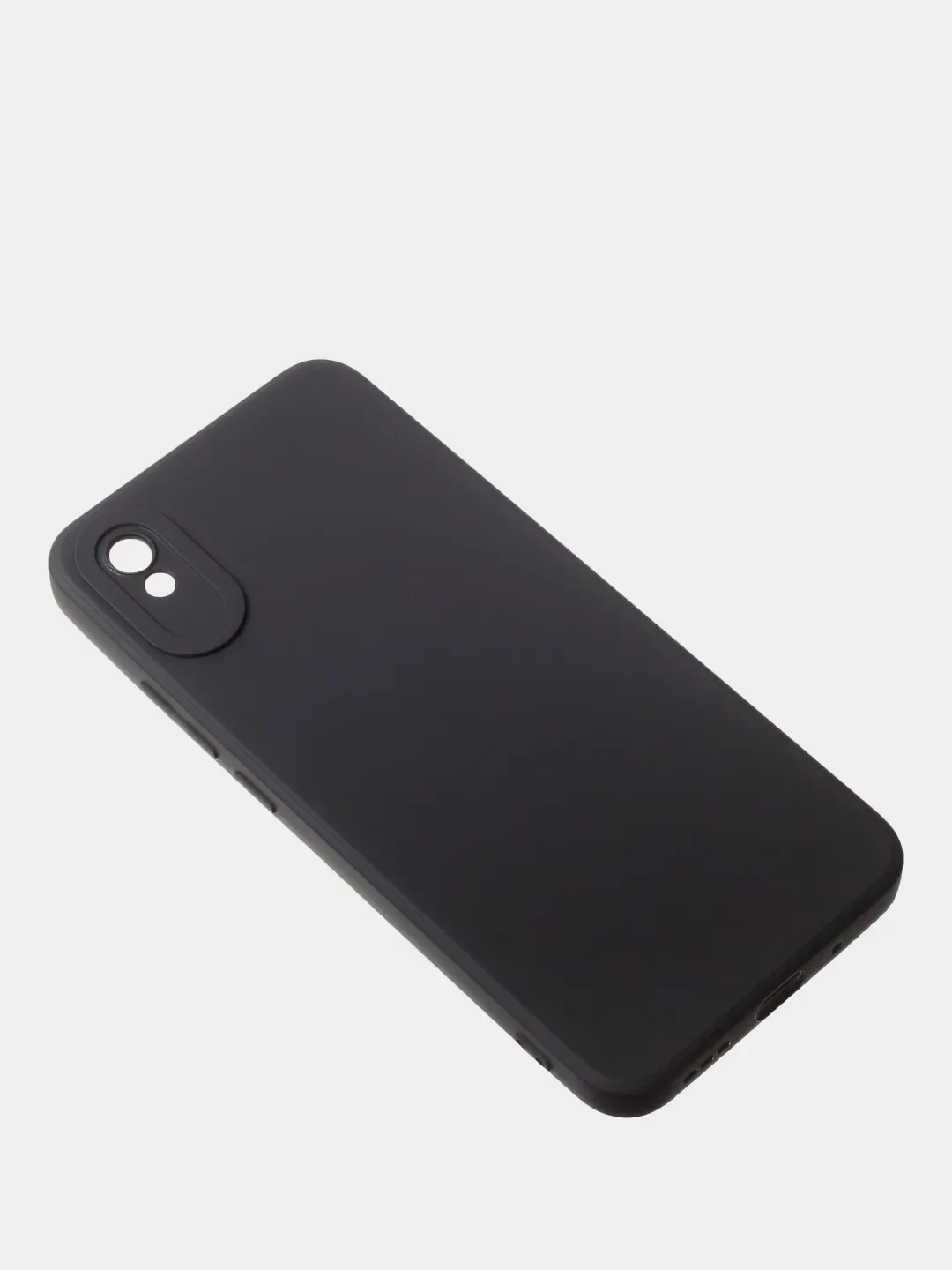 Черный чехол для Redmi 9A матовый, с дополнительной защитой камеры