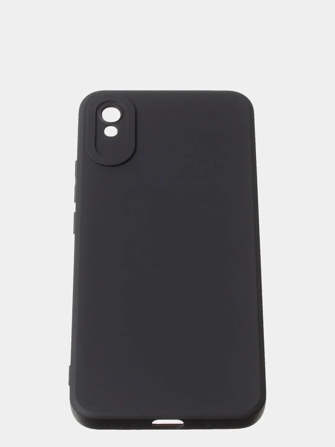 Черный чехол для Redmi 9A матовый, с дополнительной защитой камеры