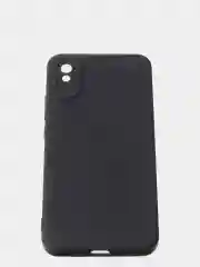 Черный чехол для Redmi 9A матовый, с дополнительной защитой камеры