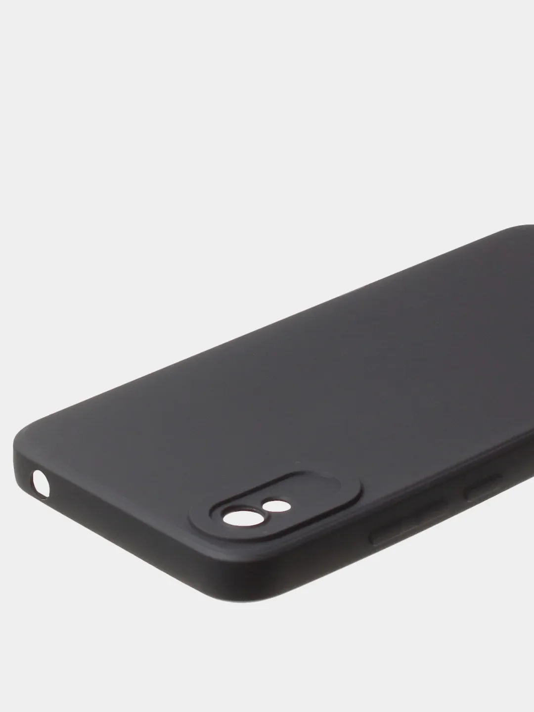 Черный чехол для Redmi 9A матовый, с дополнительной защитой камеры