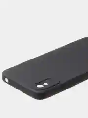 Черный чехол для Redmi 9A матовый, с дополнительной защитой камеры