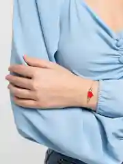 Красный цепочка с подвеской "Сердце" для влюбленных, 20 см