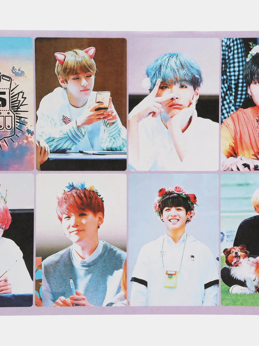Голубой наклейки BTS, K-POP