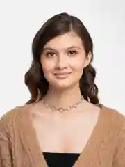 Серебряный чокер на шею с сердечками