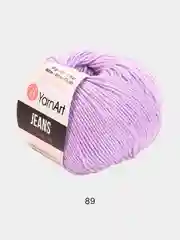 Лавандовый пряжа YarnART Jeans, 50 г-160 м, 55% хлопок-45% акрил