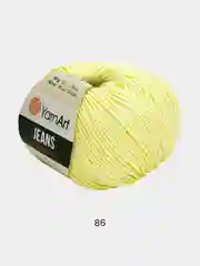 Лимонный пряжа YarnART Jeans, 50 г-160 м, 55% хлопок-45% акрил
