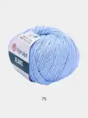 Небесно-голубой пряжа YarnART Jeans, 50 г-160 м, 55% хлопок-45% акрил