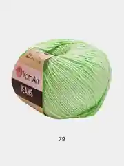 Мятный пряжа YarnART Jeans, 50 г-160 м, 55% хлопок-45% акрил