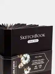 Скетчбук Малевичъ для графики Graf'Art, Total Black, 150 г/м, 14,5x19 см, 80л